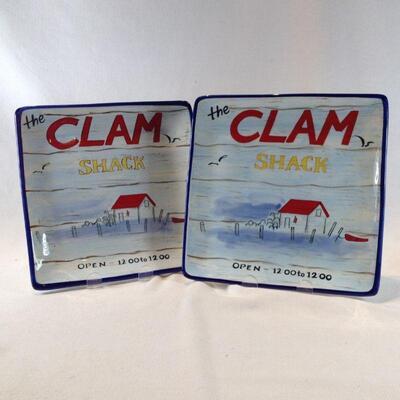Pair of Clam Shack Plates