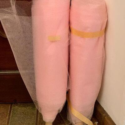 LOT 232  COTTON CANDY!  ROLLS OF PINK TULLE