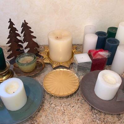 LOT 251 GROUP LOT OF CANDLES & BASES 