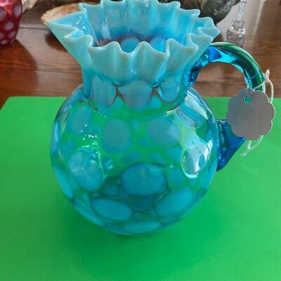 Fenton Coin Dot Pitcher