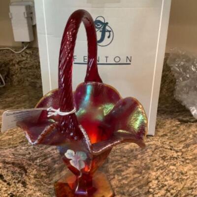 Fenton Ruby Basket