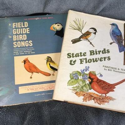 STATE BIRDS $ FLOWERS 1st Edition Book Signed by Author with Peterson Field Guide to Birds Album