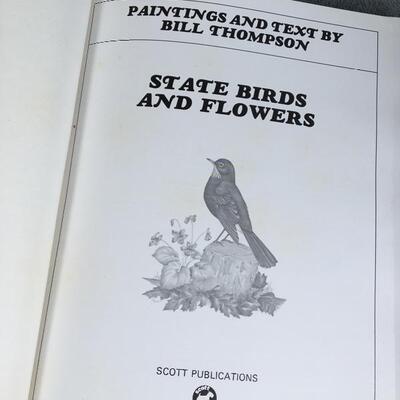 STATE BIRDS $ FLOWERS 1st Edition Book Signed by Author with Peterson Field Guide to Birds Album