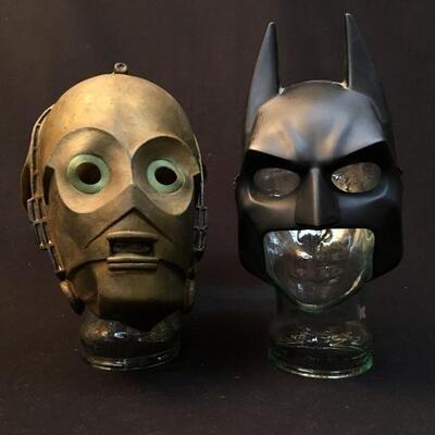 Classic STAR WARS C3PO and BATMAN Halloween masks