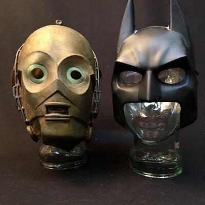 Classic STAR WARS C3PO and BATMAN Halloween masks