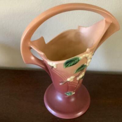Roseville Snowberry Handled Vase