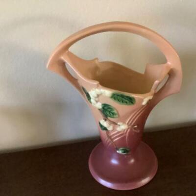 Roseville Snowberry Handled Vase