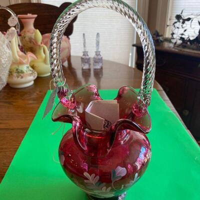 Fenton Cranberry Basket