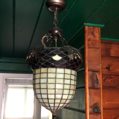 25% OFF LISTED PRICE!   12" Meyda Tiffany Acorn Pendant Light