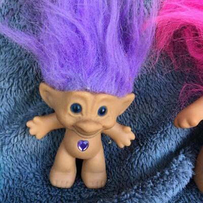 Collection of 8 Vintage Troll Dolls 