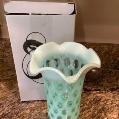 Fenton Corn Dot Vase