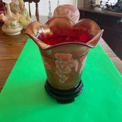 Fenton Ruby Stretch Vase