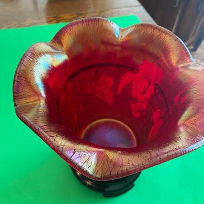 Fenton Ruby Stretch Vase