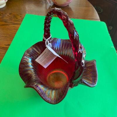 Fenton Ruby Basket
