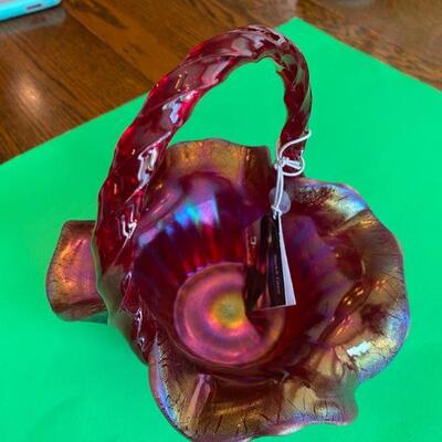 Fenton Ruby Basket