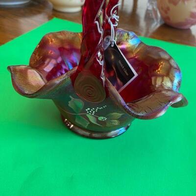 Fenton Ruby Basket