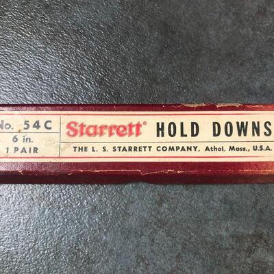 123: Vintage No. 54C Starrett Hold Downs