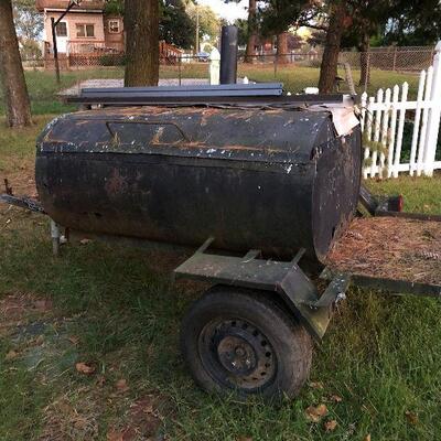 145: Vintage Tow-Behind BBQ Trailer