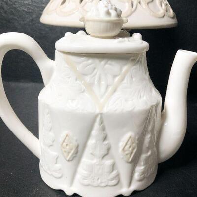 2: Vintage Princess House & Lenox Winter White Decor Lot