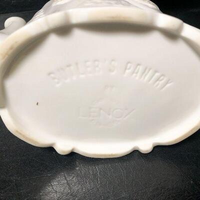 2: Vintage Princess House & Lenox Winter White Decor Lot