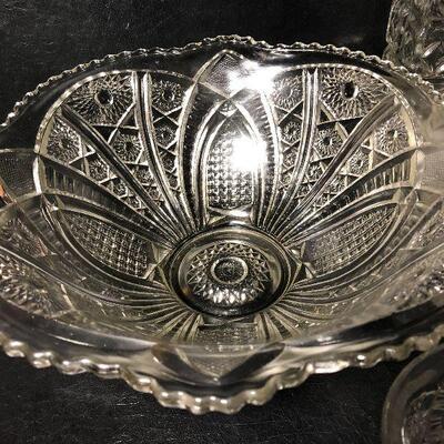 4: Vintage Lot of Clear Glass