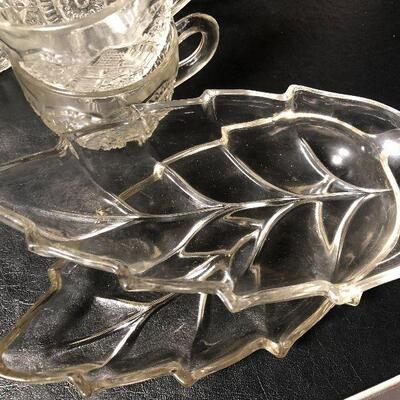 4: Vintage Lot of Clear Glass