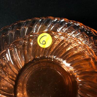 6: Vintage Pink Depression Glass