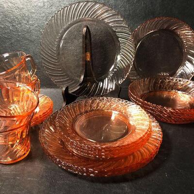 6: Vintage Pink Depression Glass