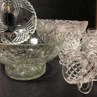 8: Vintage Collection of Glass Bowls and Glasses