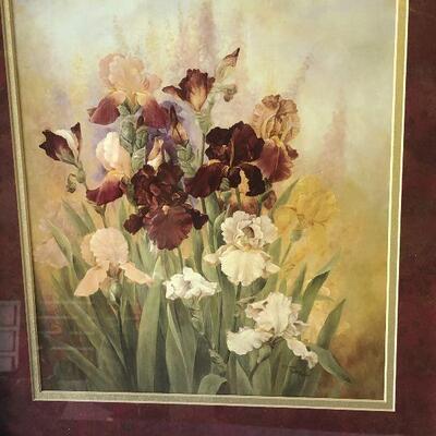 43: Vintage Framed Floral Print by Glynda Turley