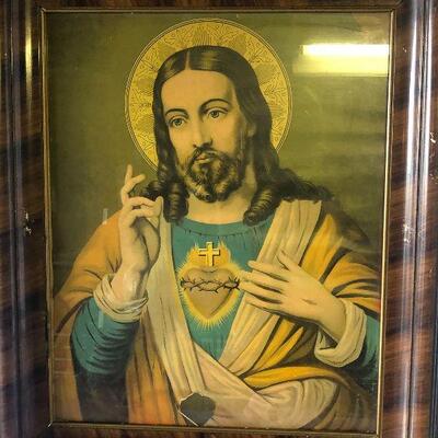 44: Vintage  Framed Print of Jesus
