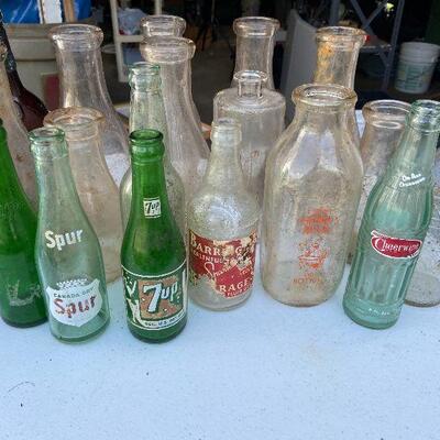 57: Vintage Box Lot of  Glass Bottles