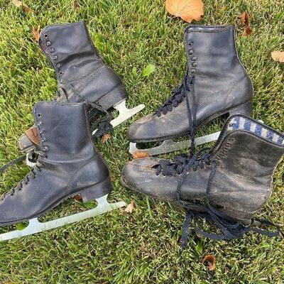 59: Vintage Two Pair of  Ice Skates