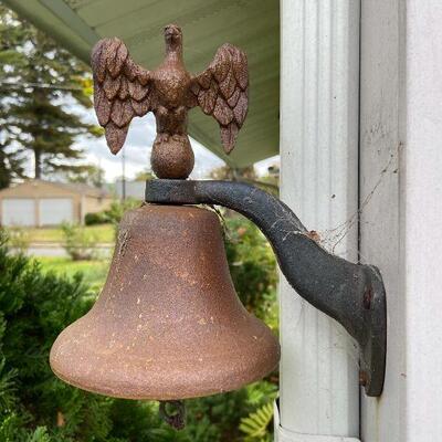 70: Vintage Brass and Metal Bell with Eagle