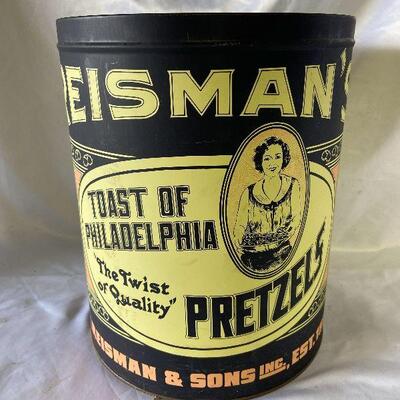 83: Vintage Reisman Pretzel Tin