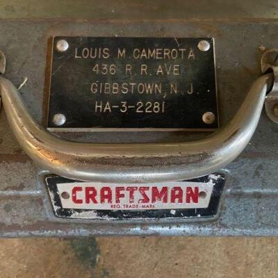 101: Vintage Craftsman Tool Box with Wrenches and Sockets