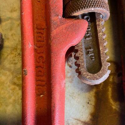 168: Vintage Three Drop Forged Pipe Wrenches