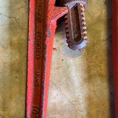 168: Vintage Three Drop Forged Pipe Wrenches