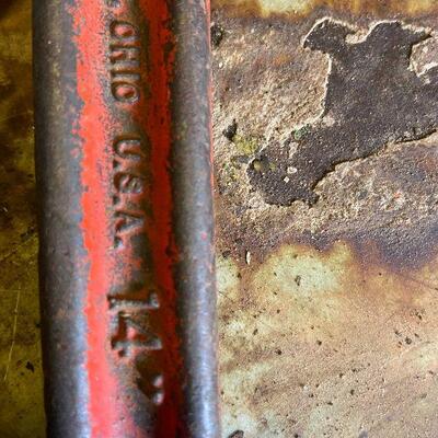 168: Vintage Three Drop Forged Pipe Wrenches