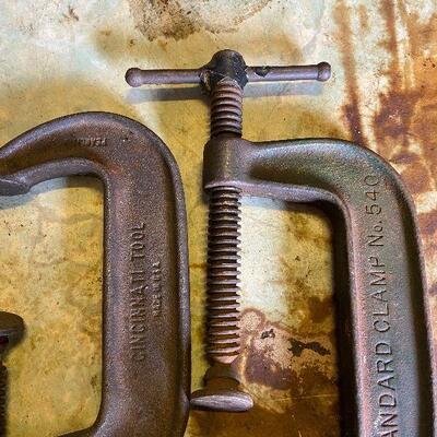 1165: Vintage Pair of 5" C-Clamps