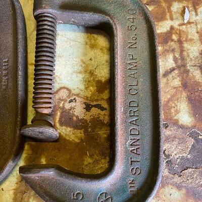 1165: Vintage Pair of 5" C-Clamps