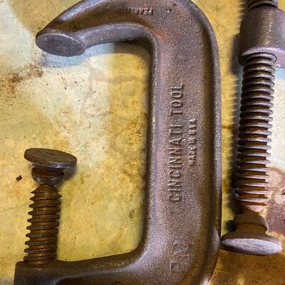 1165: Vintage Pair of 5" C-Clamps