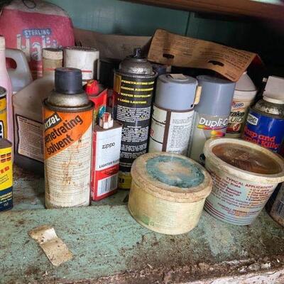 172: Vintage Lot of Workshop Chemicals
