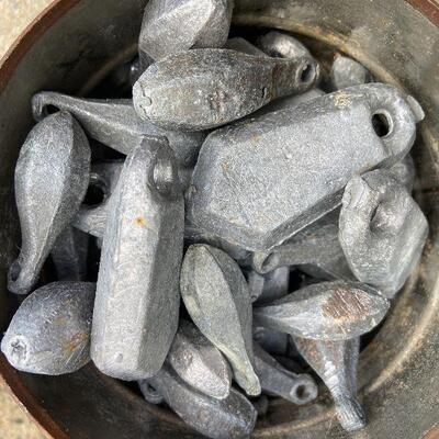 174: Vintage Lot of Lead Fishing Weights
