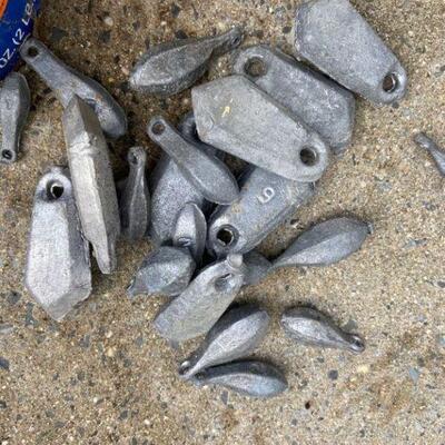 174: Vintage Lot of Lead Fishing Weights