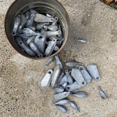 174: Vintage Lot of Lead Fishing Weights