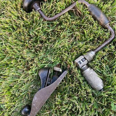 203: Vintage Stanley #220 Plane and Hand Drill