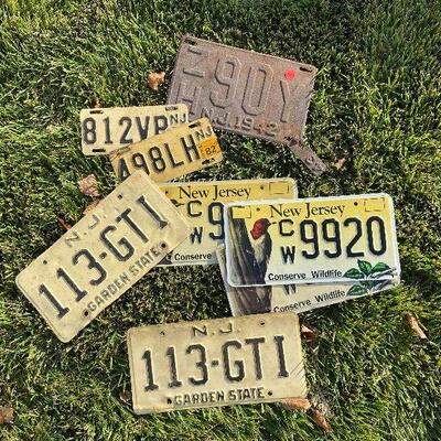 207: Vintage Lot of NJ License Plates