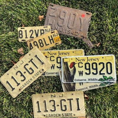 207: Vintage Lot of NJ License Plates