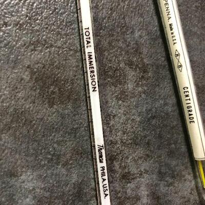 213: Vintage Two  Mercury Thermometers